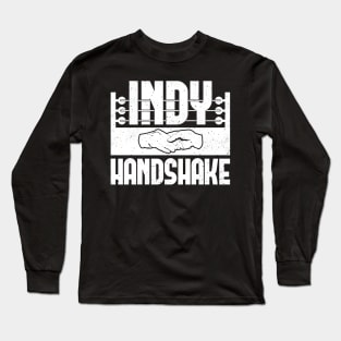 White Indy Handshake Logo Long Sleeve T-Shirt